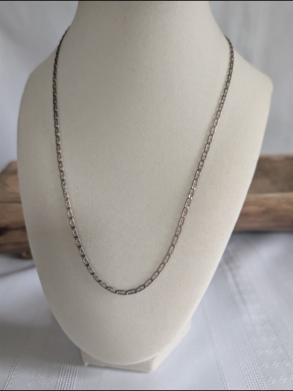 Estate Sterling Silver Mariner /Anchor Chain Necklace